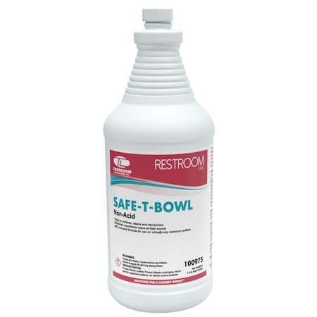 Theochem SAFE T BOWL - 12/1 QT CASE, Non-Acid Toilet Bowl cleaner, 12PK 100975-99990-1Q